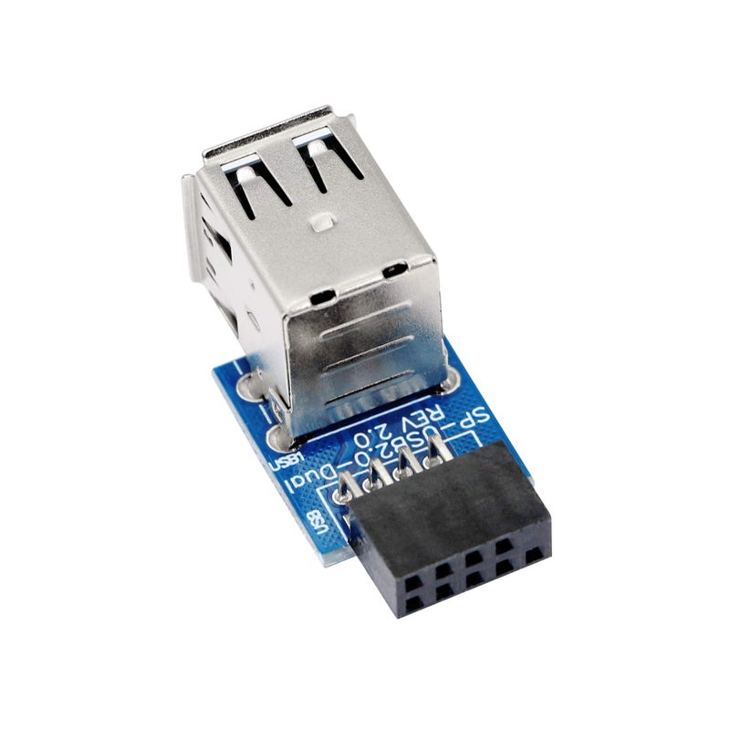 SinLoon 9pin USB 2.0 Female Pin Dual 2 Port USB Motherboard Header Adapter-Dual Layer Type for PC (Dual) - Image 4